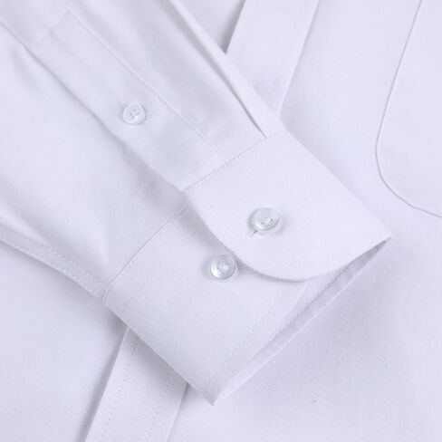 قميص الأكمام الطويلة من أكسفورد للرجال ، والأعمال غير الرسمية مع جيب الصدر ، وخالي من التجاعيد ، S-6XL و Multi-Color in Kuwait