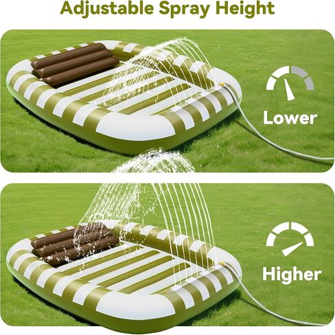 iPlay, iLearn Pool Wave Inflatable Pool Floats, Tanning Pools Lounger Bed for Adults Kids, 80" x 66" Large Blow up Floating Rafts, Sun Bathing Water Mat Backyard Lakes, Summer Family Party Toy Gifts in Kuwait