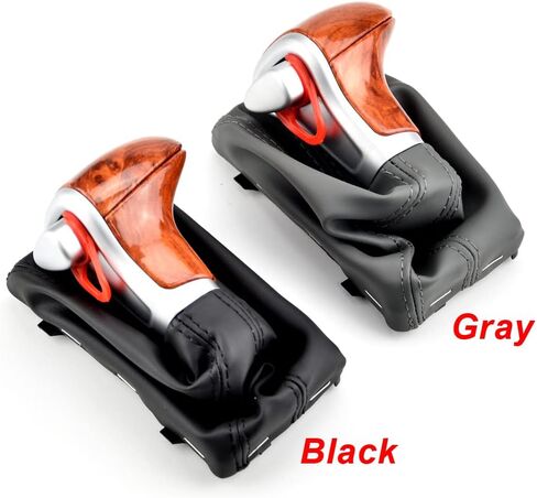 Gear Shift Knob Auto Automatic Leather Chrome for Audi A6 A7 A3 A4 A5 A6 c6 Q7 Q5 2009 2010 2011 2012 2014 4G1 713 139 R (Red line Black) in Kuwait