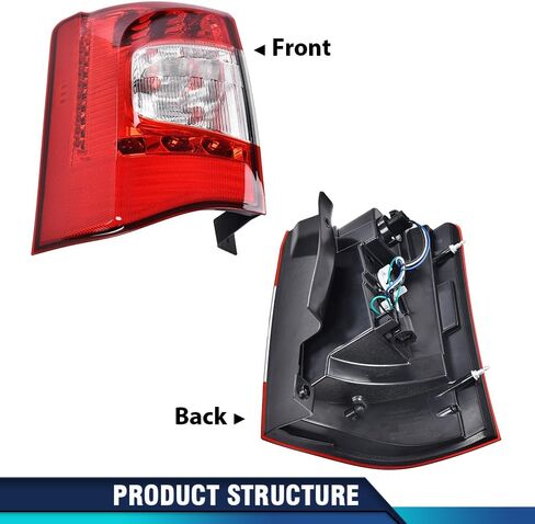 PIT66 LED Tail Lights Set Left & Right Compatible with Chrysler Town and Country 2011-2016 CH2800198, CH2801198,5182531AE, 5182530AE Bulbs and Wiring Harnesses Included Rear Light Lamp Assembly in Saudi Arabia