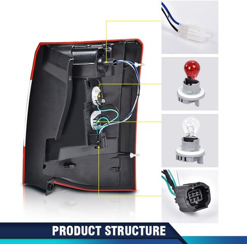 PIT66 LED Tail Lights Set Left & Right Compatible with Chrysler Town and Country 2011-2016 CH2800198, CH2801198,5182531AE, 5182530AE Bulbs and Wiring Harnesses Included Rear Light Lamp Assembly in Saudi Arabia