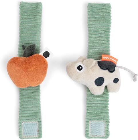 Done by Deer Wrist Rattle Set for Babies - 2-Pack Happy Clouds – Newborn Sensory Toy with Crinkle & Rattle – Soft Blue Baby Bracelets for Wrist or Ankle – from 0 Months in Saudi Arabia