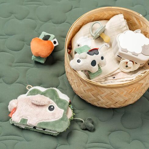 Done by Deer Wrist Rattle Set for Babies - 2-Pack Happy Clouds – Newborn Sensory Toy with Crinkle & Rattle – Soft Blue Baby Bracelets for Wrist or Ankle – from 0 Months in Saudi Arabia