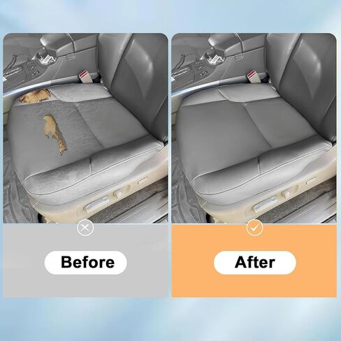 Secosautoparts متوسطة الرمادي سائق وركاب الجانب القاع بديلة الجلود غطاء المقعد الجلدي متوافق مع Toyota 4runner Limited 2003 2004 2005 2007 2007 2008 in Saudi Arabia