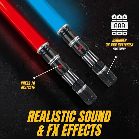 Liberty Imports 12 Pack LED LED UP SET SET - سيوف حساسة للحركة قابلة للسحب بالكامل مع مؤثرات صوتية FX للأطفال والبالغين لعب دور in Kuwait