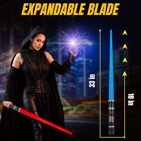 Liberty Imports 12 Pack LED LED UP SET SET - سيوف حساسة للحركة قابلة للسحب بالكامل مع مؤثرات صوتية FX للأطفال والبالغين لعب دور in Kuwait