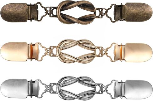3pcs cinch clip ، مقاطع سترة لعقد سترة معًا ، مقاطع لباس ، مقاطع كارديجان ، مقاطع شال مرنة ، تضيق الخصر للنساء ، مثالية للسترات الصوفية ، قمصان ، شالات ، تنانير in Saudi Arabia