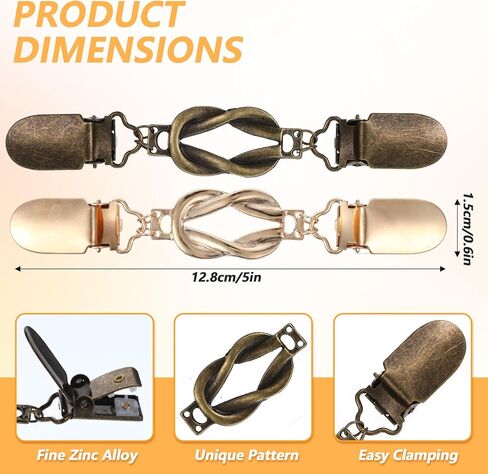 3pcs cinch clip ، مقاطع سترة لعقد سترة معًا ، مقاطع لباس ، مقاطع كارديجان ، مقاطع شال مرنة ، تضيق الخصر للنساء ، مثالية للسترات الصوفية ، قمصان ، شالات ، تنانير in Saudi Arabia