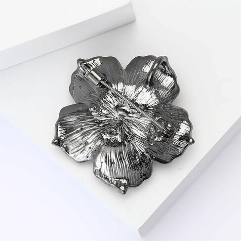 Rhinestone Rose Flower Brooch for Women Fashion Crystal Blossom Flower Brooches Lapel Pins Elegant Dress Accessories Jewelry Boutonniere Corsage for Hat Suit Valentine Mother Jewelry Wedding in Saudi Arabia