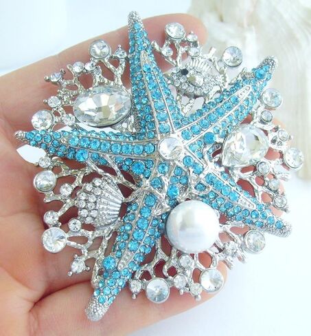 3.15 "Starfish Brooch Pin Pendant Crystal Pendant BZ6412 in Kuwait