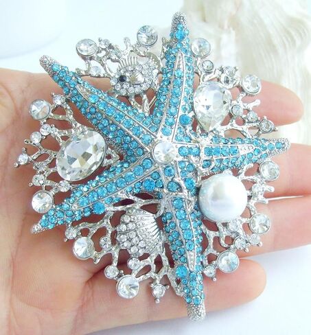 3.15 "Starfish Brooch Pin Pendant Crystal Pendant BZ6412 in Kuwait