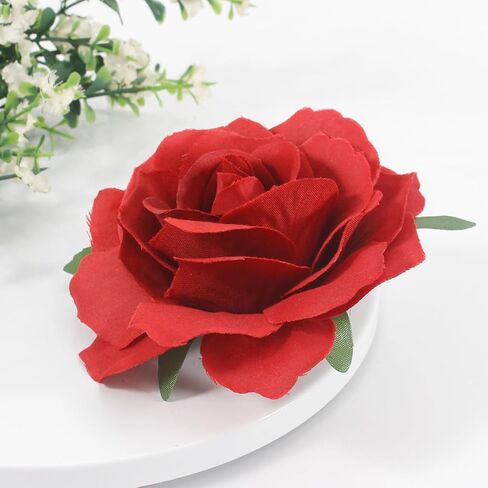 Pink & Beige Rose Brooches Flower Hair Clips for Women | Brooches and Pins | Hair Accessories | Valentines Hair Clips, Wedding Hair Accessories | Lapel Pin in Saudi Arabia
