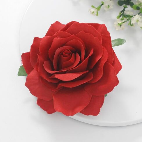 Pink & Beige Rose Brooches Flower Hair Clips for Women | Brooches and Pins | Hair Accessories | Valentines Hair Clips, Wedding Hair Accessories | Lapel Pin in Saudi Arabia