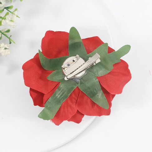 Pink & Beige Rose Brooches Flower Hair Clips for Women | Brooches and Pins | Hair Accessories | Valentines Hair Clips, Wedding Hair Accessories | Lapel Pin in Saudi Arabia