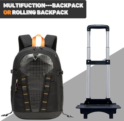 Rolling Backpack with Wheels for Boys Roller Wheels Backpacks Big Kids Laptop Luggage Travel Suitcase for Teen Boys in Kuwait