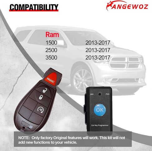 Remote Car Key Fob Replacement Kit for Dodge Ram GQ4-53T 2013 2014 2015 2016 2017 in Saudi Arabia
