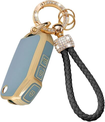 Key Fob Cover fit for Kia Forte xls Soul LX k5 soul Sorento Sportage Cerato Niro 2019-2023 TPU Key Cover Case Protector Bling Keychain Car Keyring for flip key 3 Buttons A White in Saudi Arabia