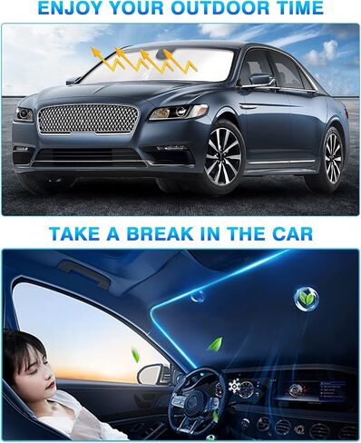 KUST Windshield Sunshade for Nissan Murano 2025 2026 (SV, SL, and Platinum) Accessories Sun Shade Window Sun Visor Protector Foldable Blocks UV Rays Keep Your Car Cooler in Kuwait