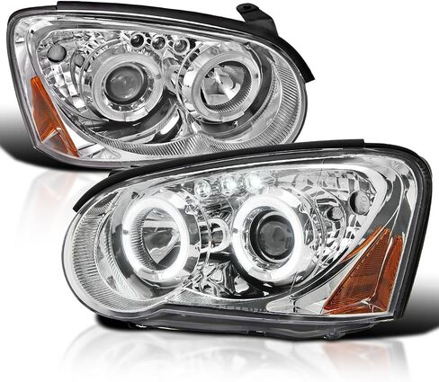 SPEC-D TUNING Black Halo Projector Headlights Compatible with 2004-2005 Subaru Impreza RS/WRX/Outback/STI, Left + Right Pair Headlamps Assembly in Saudi Arabia