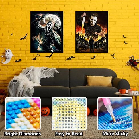 WEUOPG 4 Pack Diamond Painting Kits for Adults, Van Gogh Starry Night Diamond Art Kits for Adults, Full Drill Diamond Art Paint with 5D Round Diamonds, DIY Gem Painting Kit for Home Wall Decor in Saudi Arabia