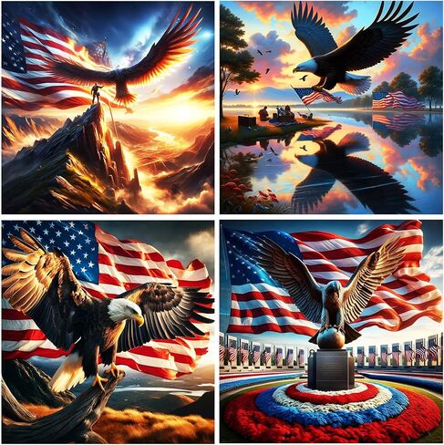 WEUOPG 4 Pack Diamond Painting Kits for Adults, Van Gogh Starry Night Diamond Art Kits for Adults, Full Drill Diamond Art Paint with 5D Round Diamonds, DIY Gem Painting Kit for Home Wall Decor in Saudi Arabia