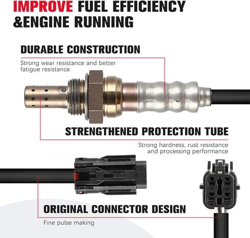 O2 Oxygen Sensor Downstream Compatible for Hyundai Santa Fe Sport 2013 2014 2015 2016 2.0L, 250-241146, 250241146, Heated Oxygen Sensor, 4-Pin Female Connector in Saudi Arabia