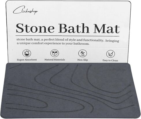 Stone Bath Mat - Premium Stone Bath Mats for Bathroom Elegant Diatomaceous Earth Bath Mat for All Fast-Drying Non-Slip Eco-Friendly Durable Easy to Clean in Saudi Arabia