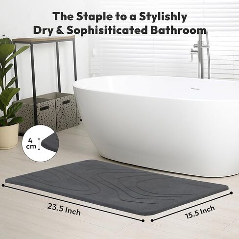 Stone Bath Mat - Premium Stone Bath Mats for Bathroom Elegant Diatomaceous Earth Bath Mat for All Fast-Drying Non-Slip Eco-Friendly Durable Easy to Clean in Saudi Arabia