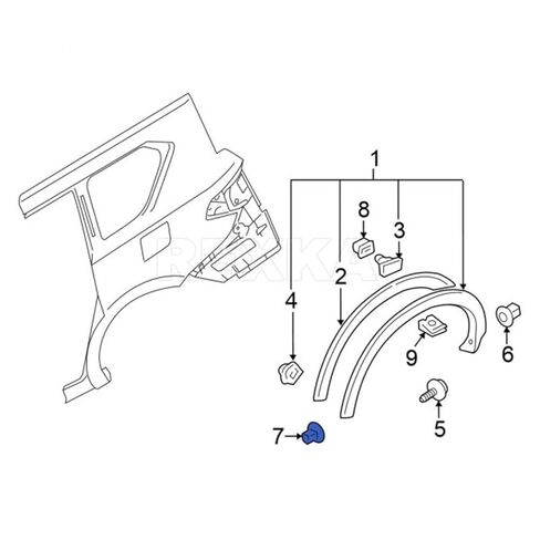 Rexka 25pcs Fender Liner Flare Retainer Nut Screw Grommet for Nissan Infiniti 76881-JG00A in Saudi Arabia