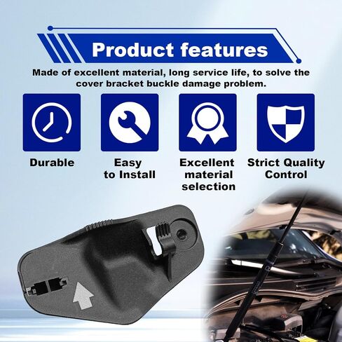 Hood Support Rod Clamp Holder Clip 53455-53010 Compatible with Lexus IS200 IS300 2001 2002 2003 2004 2005 Year in Saudi Arabia
