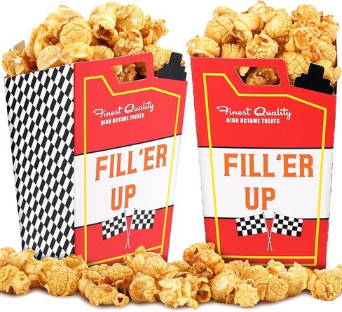 Outus 24 Pieces Race Car Fuel Can Popcorn Treat Boxes Racing Birthday Party Supplies Candy Cookie Container For Baby Shower, Bridal Shower, Race Car Theme Party Favors Decoration in Saudi Arabia
