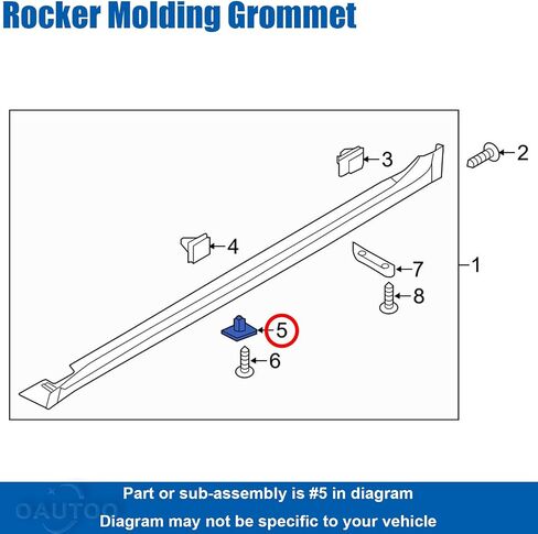 OAUTOO 20pcs Rocker Molding Grommet 87759-27000 for Hyundai Genesis Santa Fe Tiburon Tucson Veracruz Kia Cadenza K900 Optima Sedona Sorento Sportage 1996-2020 in Saudi Arabia