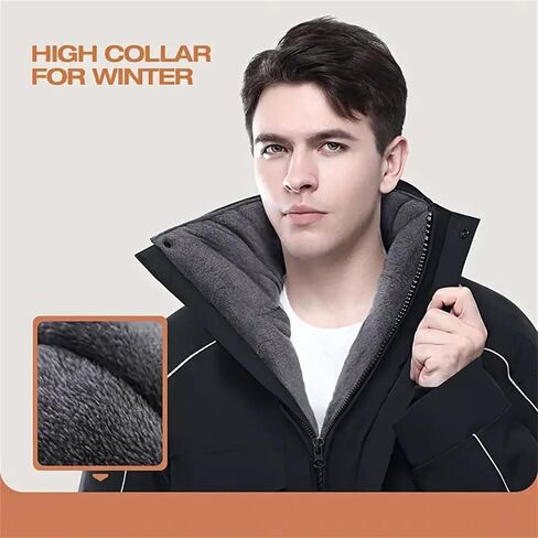Winter Outdoor Riding Insulated Full-Body Suit, Overoles para El Frío para Hombre, Windproof Freezer Suits in Saudi Arabia