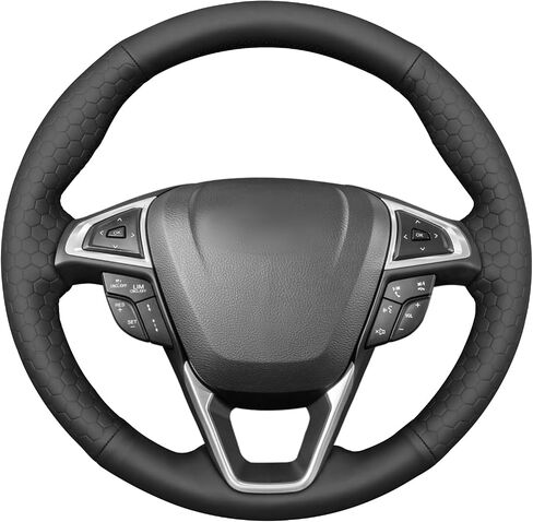 Mewant Hand Stitch Car Teadering Wheel Cover Wrap for Ford Edge 2015-2024 / Fusion 2013-2020 Accessories Ford Ford in Kuwait