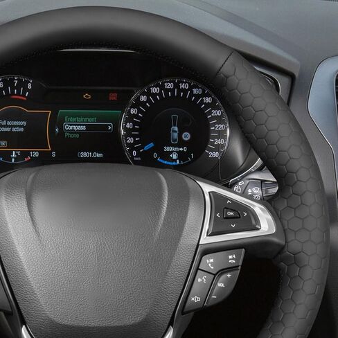 Mewant Hand Stitch Car Teadering Wheel Cover Wrap for Ford Edge 2015-2024 / Fusion 2013-2020 Accessories Ford Ford in Kuwait