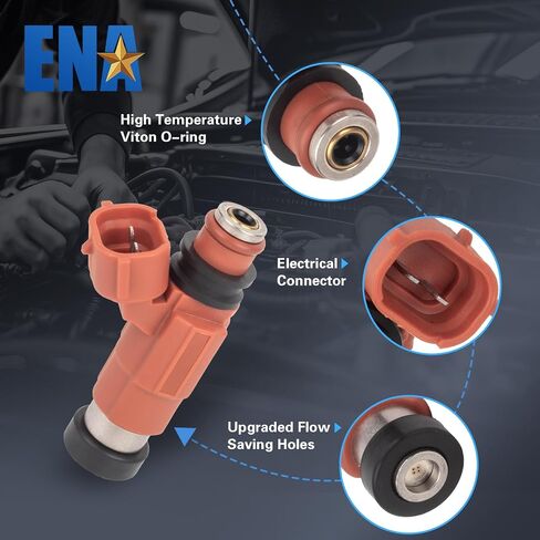 ENA 4 Holes Fuel Injectors Compatible with Chevrolet Tracker Suzuki Vitara 1999 2000 2001 2002 2003 l4 2.0L Gas Set of 4 Replacement for FJ344 1571065D00 91174472 in Saudi Arabia