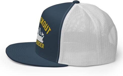 NG USS Blackout Embroidered Flat Bill Trucker Hat High Crown Adjustable Funny Captain Hat Party Cap in Kuwait