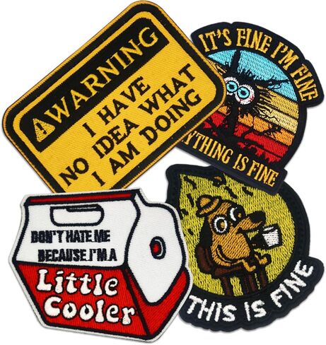 6PCS Funny Tactical Morale Patches with Hook and Loop, Embroidered Military Patch for Backpacks, Vests, Jackets, Lunch Bags, Hats, Dog Harness in Kuwait