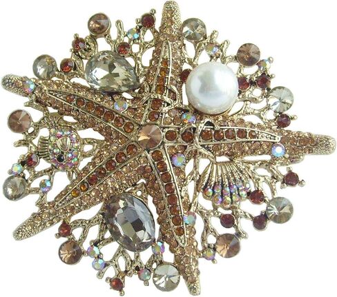 3.15 "Starfish Brooch Pin Pendant Crystal Pendant BZ6412 in Kuwait