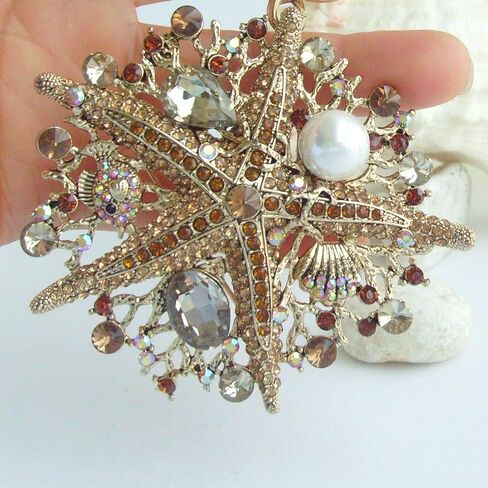 3.15 "Starfish Brooch Pin Pendant Crystal Pendant BZ6412 in Kuwait