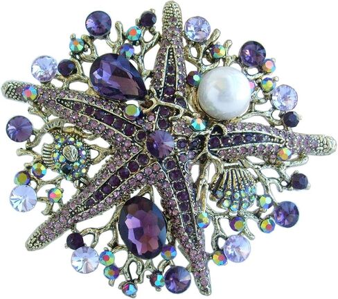 3.15 "Starfish Brooch Pin Pendant Crystal Pendant BZ6412 in Kuwait