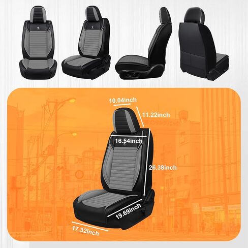 أغطية مقعد السيارة متوافقة مع Nissan Altima 1999-2025 مقعد جلدي تغطي مريح ، توافق الوسادة الهوائية ، مقاومة للماء ، متينة ، سهلة التنظيف ، لسيارات سيارات (مجموعة كاملة ، أحمر أسود) in Kuwait