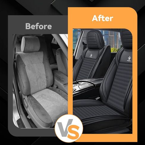 Car Seat Covers Compatible with Nissan Altima 1999-2025 Leather Seat Covers Comfortable, Airbag Compatibility, Waterproof, Durable, Easy to Clean, for Cars SUV(Full Set, Black Red) in Saudi Arabia