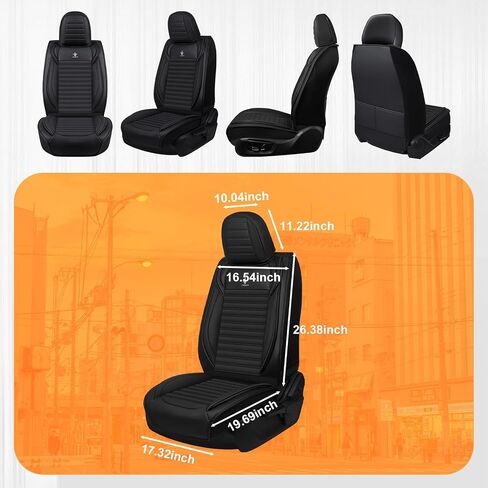Car Seat Covers Compatible with Nissan Altima 1999-2025 Leather Seat Covers Comfortable, Airbag Compatibility, Waterproof, Durable, Easy to Clean, for Cars SUV(Full Set, Black Red) in Saudi Arabia