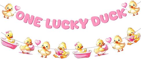 One Lucky Duck Banner Blue Duck Banner Garland Duck 1st Birthday Party Decorations Farm Animal Birthday Banner for Boys First Birthday Party Supplies in Saudi Arabia