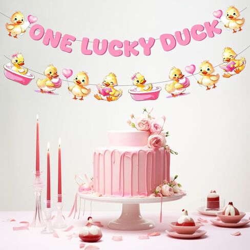 One Lucky Duck Banner Blue Duck Banner Garland Duck 1st Birthday Party Decorations Farm Animal Birthday Banner for Boys First Birthday Party Supplies in Saudi Arabia