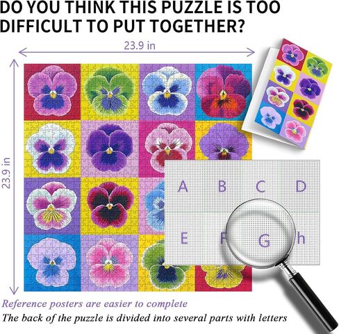 PICKFORU Flower Puzzles for Adults 1000 Pieces, Colorful Spring Flower Garden Puzzle, Watercolor Art Floral Plant Jigsaw Puzzle as Home Decor in Saudi Arabia