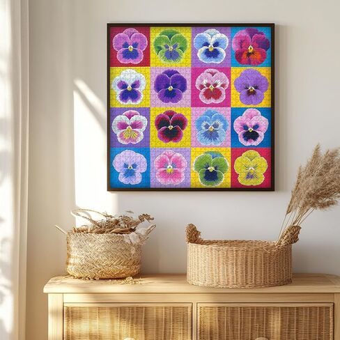 PICKFORU Flower Puzzles for Adults 1000 Pieces, Colorful Spring Flower Garden Puzzle, Watercolor Art Floral Plant Jigsaw Puzzle as Home Decor in Saudi Arabia