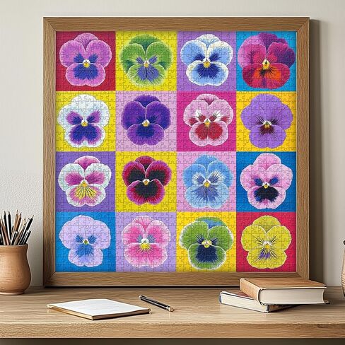 PICKFORU Flower Puzzles for Adults 1000 Pieces, Colorful Spring Flower Garden Puzzle, Watercolor Art Floral Plant Jigsaw Puzzle as Home Decor in Saudi Arabia
