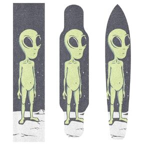 Aliens and Astronauts Longboard Grip Tape 44" x 10" Bubble Free Skateboard Grip Tape Sheet Scooter Grip Tape Easy Apply Grip Tape for Skateboards